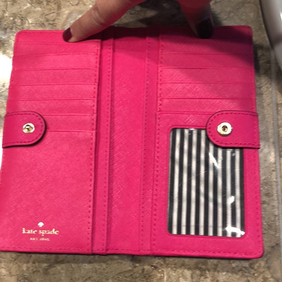 Kate Spade Pink Wallet Button Closure - Picture 2 of 6